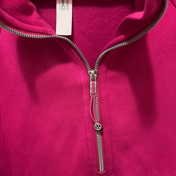 Lululemon Scuba Oversized Funnel-Neck Half Zip pullover M/L Raspberry - Picture 3 of 7